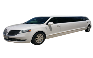 White stretch limousine