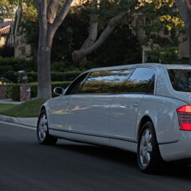 Parked limo from American Luxury Limousine in Thousand Oaks