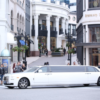 A limousine in Beverly Hills