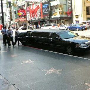 LA limo tour at the Hollywood Walk of Fame