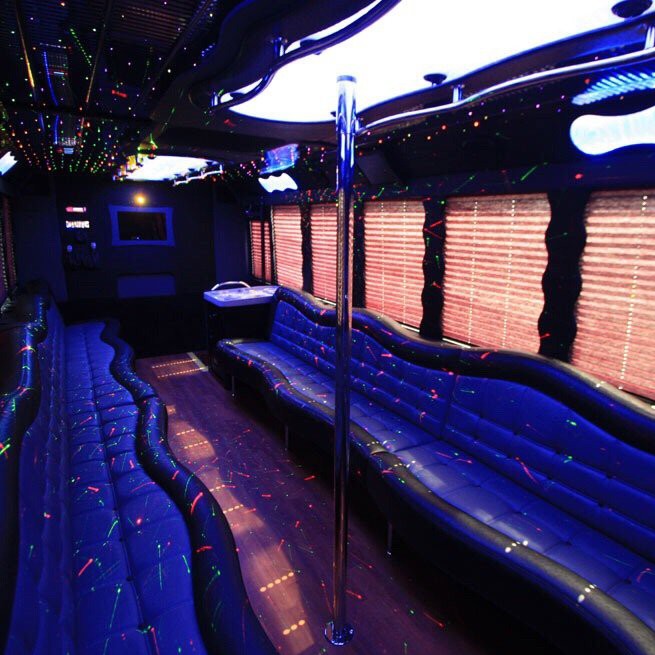 Party bus interior.
