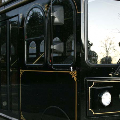 Black trolley exterior image