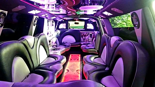 2012 Escalade super stretch interior with purple LED lighting