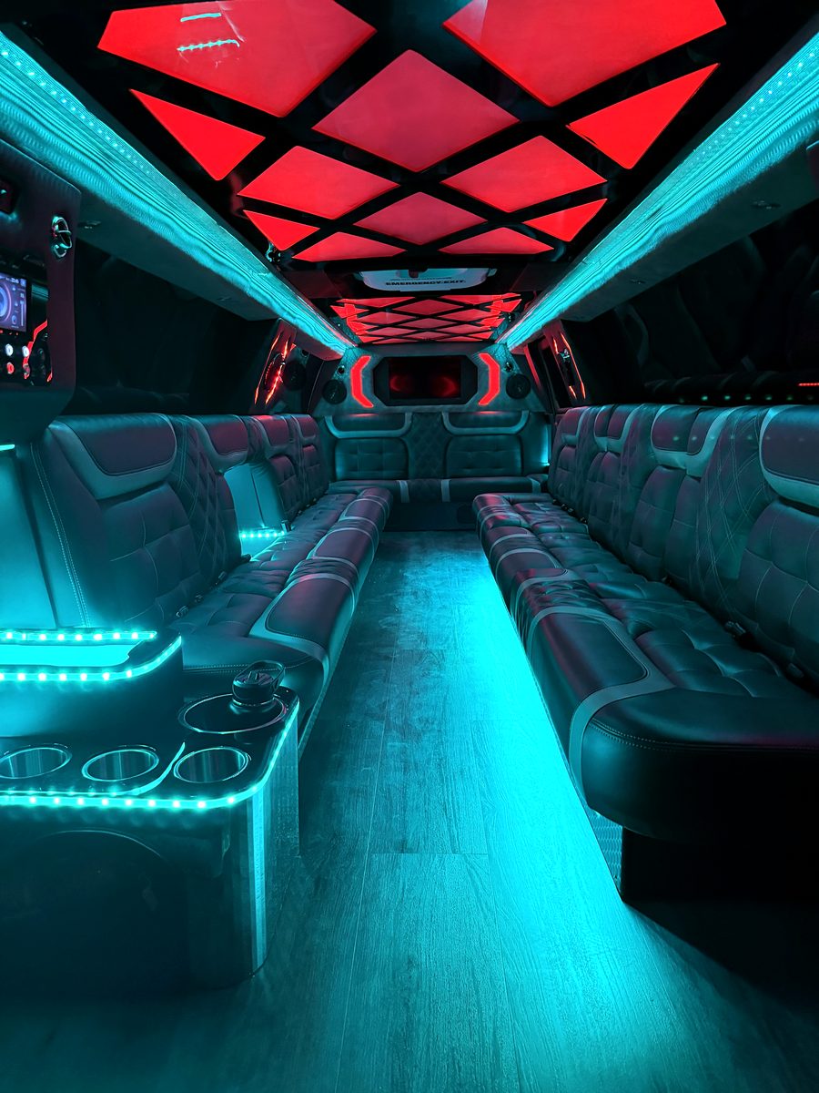 2024 Escalade LED light-panel ceiling in red